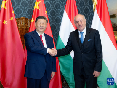 ​习近平同匈牙利总统舒尤克举行会谈
