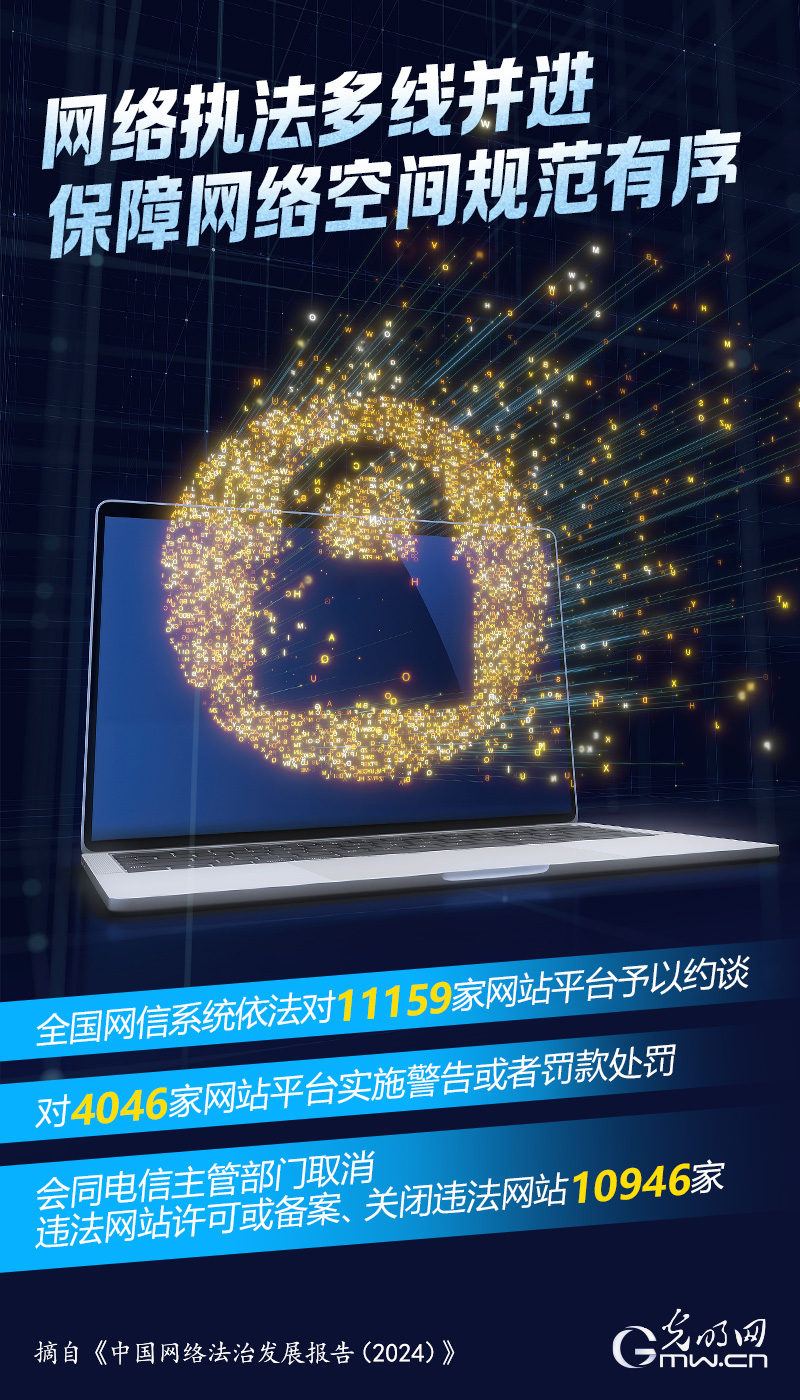 数据海报 ｜ 2024年中国网络执法多线并进 保障网络空间规范有序